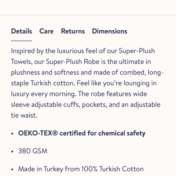 Brooklinen Super-Plush Bathrobe Sz L - Picture 6 of 6